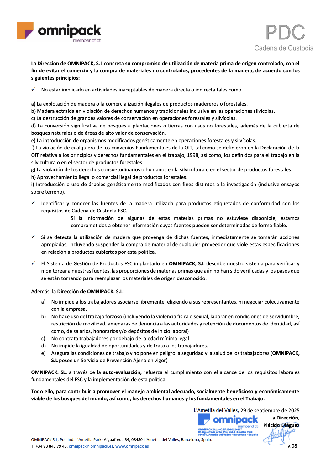 Chain of Custody Policy