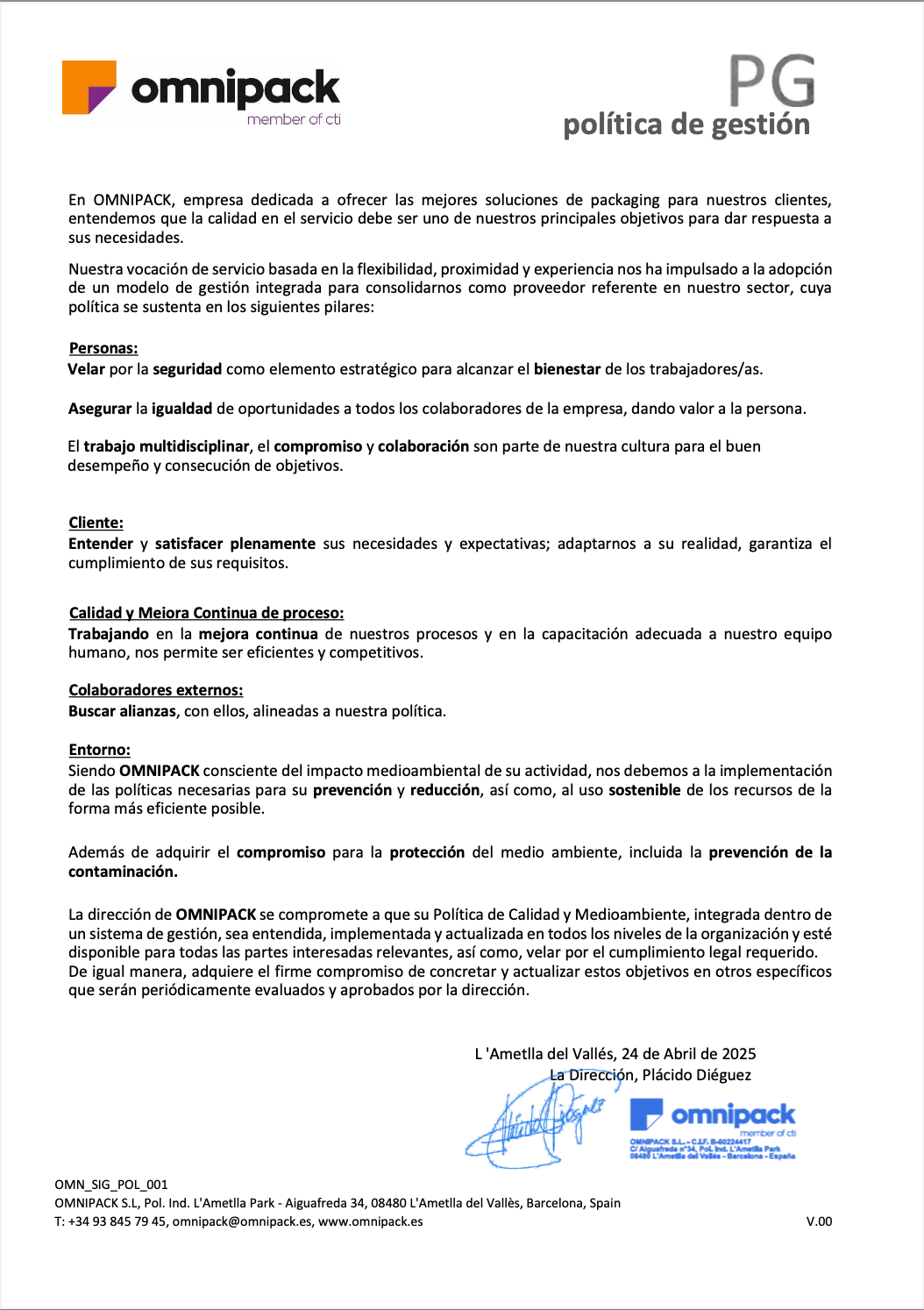 Management System Policy