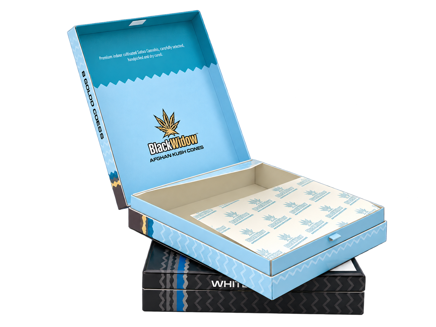 Shoulder box with printed inlay